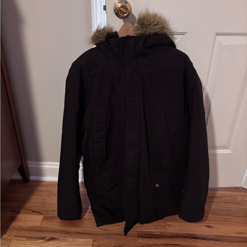 Timberland Men's Black Hooded Puffer Jacket